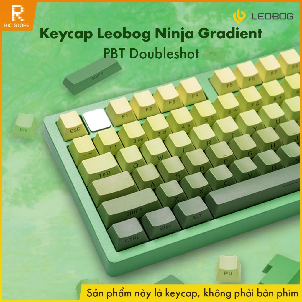 Keycap hãng Leobog - Ninja Gradient Sideprint Xuyên LED - PBT Doubleshot - 136 nút
