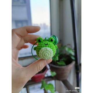 Móc khóa CON ẾCH xanh tròn vo đáng yêu, treo cặp sách, balo