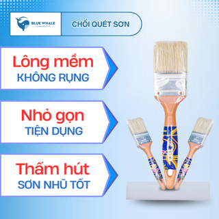 Chổi quét sơn, cọ quét sơn lông mịn xuất xưởng 2 inch 58mm giá rẻ, quét đen lốp ô tô