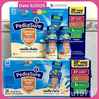 ❤️ [Quận 3] [Date 5/2025] Thùng 24 chai sữa nước Pediasure Vani Grow Gain Optigro Plus DHA Mỹ Fiber Lutein hươu cao cổ