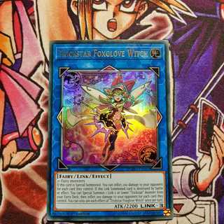 Thẻ bài Yugioh chính hãng | Trickstar Foxglove Witch | DUPO Ultra rare.