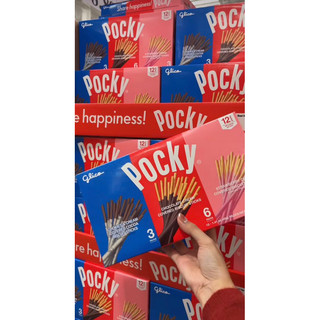 🍫 bánh que giòn phủ sốt socola pocky 3 vị cookies - chocolate cacao - dâu hộp 12 gói 480g u.s.a 🇺🇸