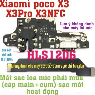 Cụm sạc Xiaomi poco X3 X3 Pro X3 NFC dù thợ giỏi vẫn phải mua cáp main