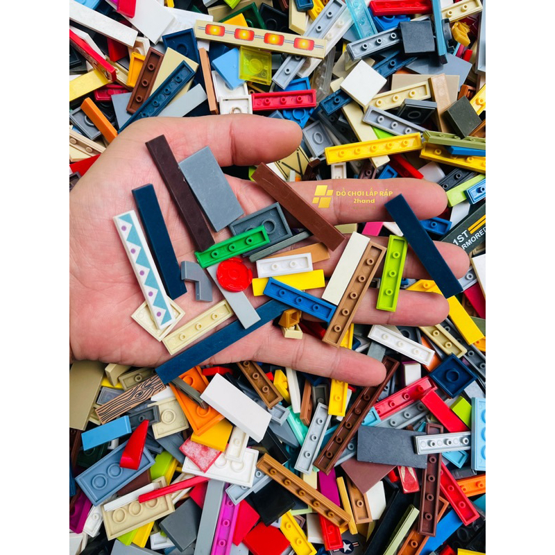 Đồ chơi lắp ráp - combo 100gram gạch trơn các loại 2x2, 2x3, 2x4, 2x6, 1x3, 1x4, 1x6, 1x8 - gạch lát