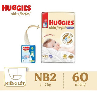 Tã lót sơ sinh huggies newborn 2-60 date 2028 mẫu mới skin perfet