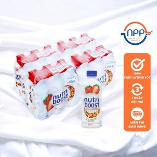 [1 Thùng] Sữa Trái Cây Nutriboost Dâu/Cam 24 Chai 297ml