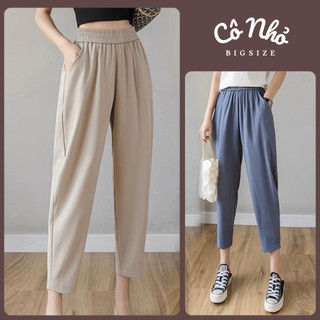 Quần baggy nữ bigsize cô nhỏ eo chun co giãn chất vải thun gân mặc thoải mái thời trang cá tính Q16