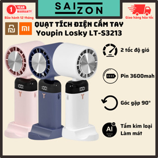 Quạt tích điện mini cầm tay Xiaomi Youpin Losky LT-S3213 - Pin 3600mah - Công nghệ nén đá lạnh