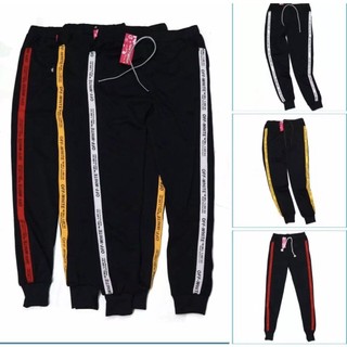 Quần jogger nam nữ ống bo có chạy viền 1 sọc và 3 sọc có size 75kg