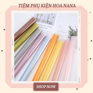 Giấy trong suốt màu gói hoa tươi, hoa sáp (xấp 20 tờ), giấy kiếng màu - GIA0080