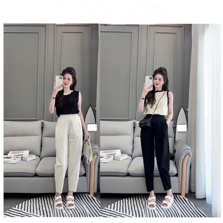 Quần Baggy Nữ Bigsize Lưng Thun Chất Umi Hàn Cao Cấp - Hhshop Women Pants