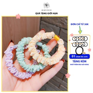 Vòng/Dây buộc tóc scrunchies họa tiết đáng yêu phong cách Hàn Quốc - Hàng cao cấp