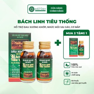 (LOẠI ĐẶC BIỆT) Dầu Xoa Bóp Thảo Dược Gia Truyền Bách Linh Tiêu Thống 60ml Giảm Đau Vai Gáy, Nhức Xương Khớp