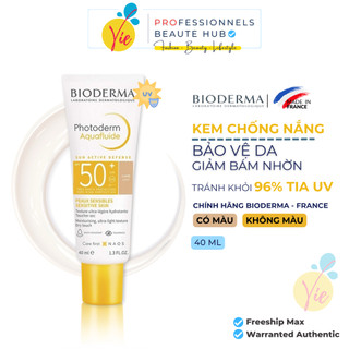 Kem chống nắng Bioderma Photoderm MAX Aquafluide SPF 50+ giảm bóng nhờn 40ml (mẫu mới)