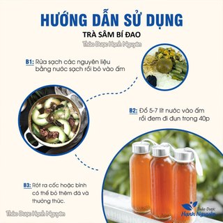 Trà sâm bí đao 10 set mix sẵn, kèm hạt chia giúp giải nhiệt mùa hè, thanh lọc cơ thể