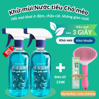 Xịt khử mùi nước tiểu chó mèo, xịt khử mùi chậu cát, chuồng nệm, loại bỏ tận gốc hôi khai (hương TÁO BẠC HÀ) chai 500ml