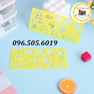 Thước kẻ khung hình nhiều màu cho bé tập vẽ