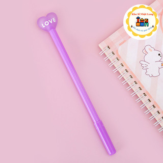 Combo 5 Bút Trái Tim Love, Bút Mực Nước, Bút Nước Mực Màu Đen