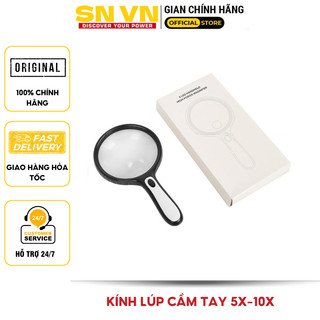 Kính lúp cầm tay có đèn led chiếu sáng độ phóng đại 5x - 10x