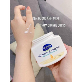 (Mầu mới) Kem dưỡng da Redwin Vitamin E & Tinh dầu Hoa anh thảo Cream 330g
