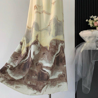 đầm maxi suông cổ yếm hoạ tiết