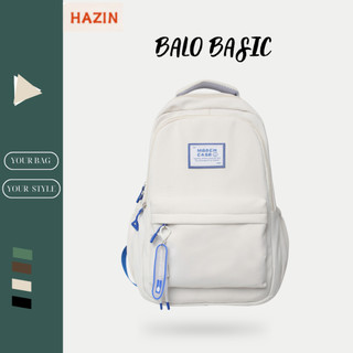 Balo nam nữ HAZIN thời trang unisex cao cấp đi học du lịch phong cách Hàn Quốc, cặp sách laptop chống nước