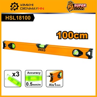 Thước thủy,thước nivo nhôm cao cấp dài 100cm ingco hsl18100