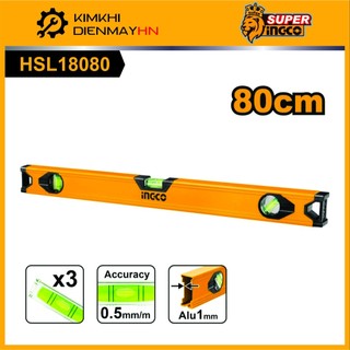 Thước thủy,thước nivo nhôm cao cấp ingco hsl18040, hsl18060,hsl18080,hsl18100