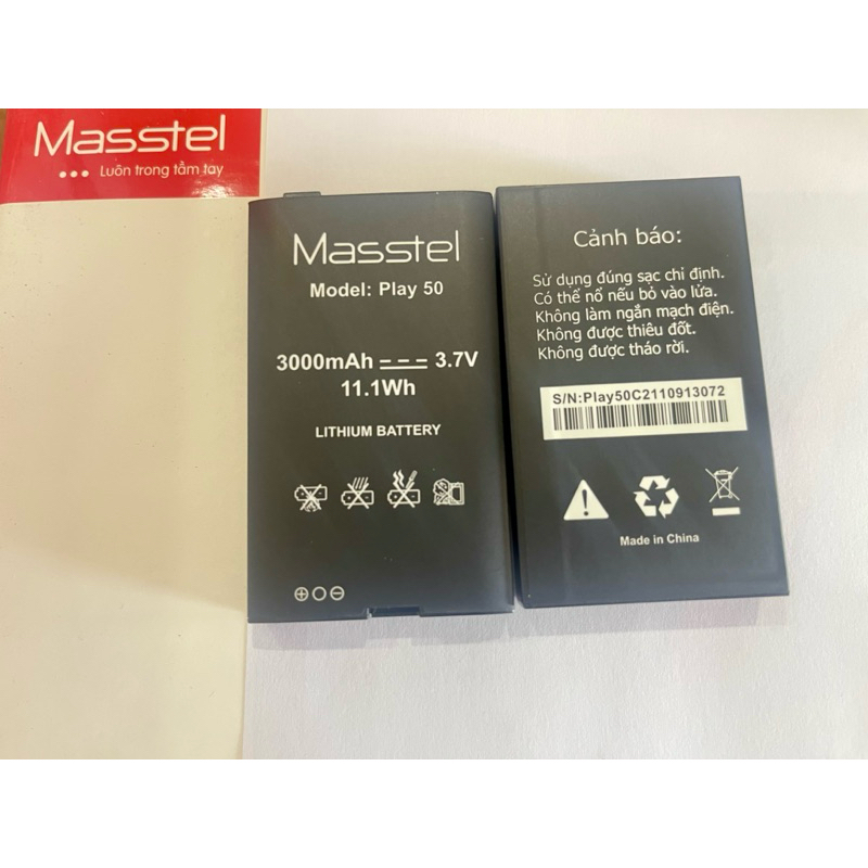 Pin điện thoại Masstel Play50 ; play 50 chính hãng