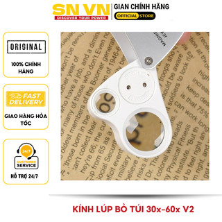 Kính lúp cầm tay mini 30x- 60x v2 có đèn
