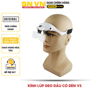 Kính lúp đeo đầu có đèn V5.Kính lúp hỗ trợ sửa chữa điện tử