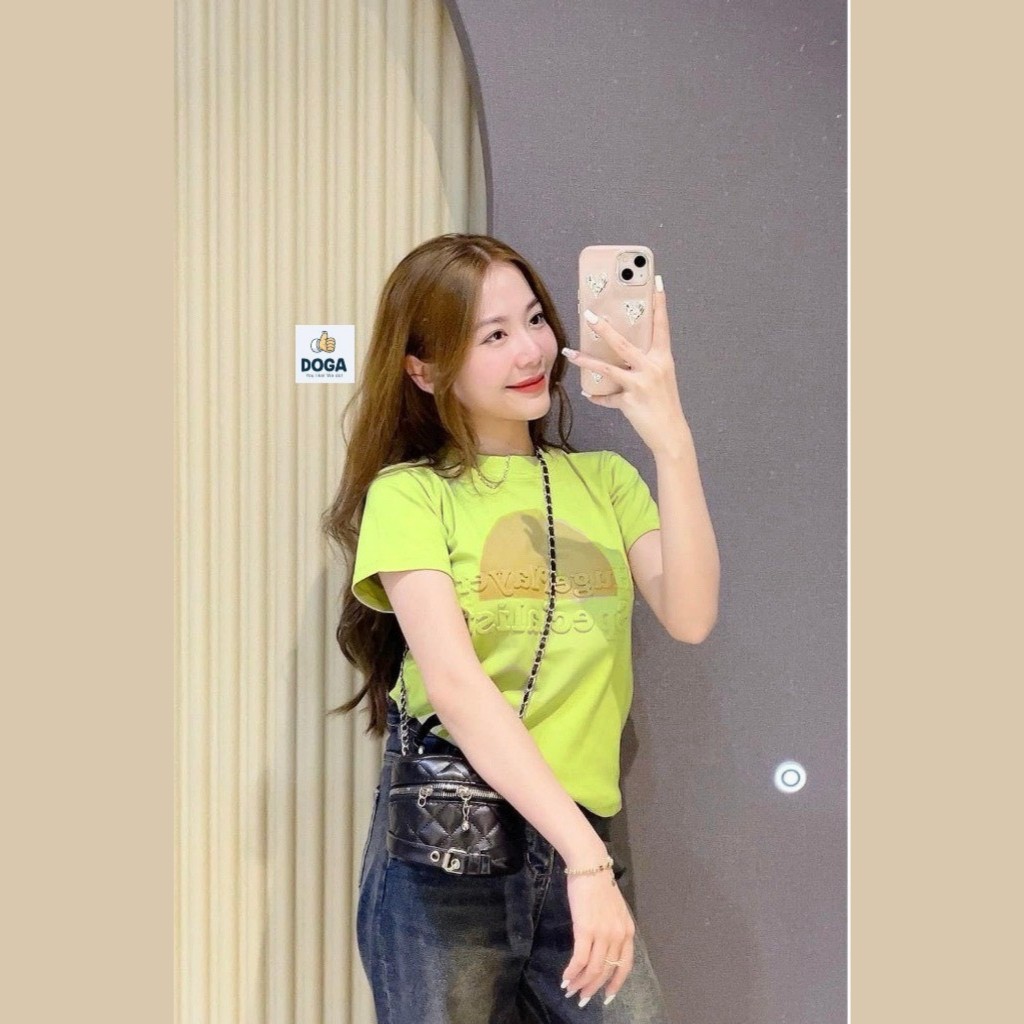 Áo Thun Babytee DOGA có size từ 35kg-70kg chất borip cotton điểm nhấn chữ dập nổi nhiều màu M174 | BigBuy360 - bigbuy360.vn