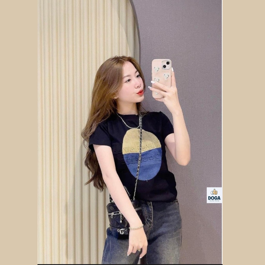 Áo Thun Babytee DOGA có size từ 35kg-70kg chất borip cotton điểm nhấn chữ dập nổi nhiều màu M174 | BigBuy360 - bigbuy360.vn