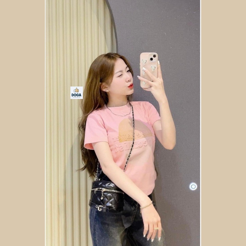 Áo Thun Babytee DOGA có size từ 35kg-70kg chất borip cotton điểm nhấn chữ dập nổi nhiều màu M174 | BigBuy360 - bigbuy360.vn