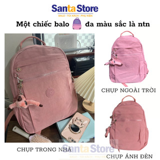 Balo nữ mini Kipling  KL8098 vải dù thời trang Ba lô cặp sách đựng đồ đi học du lịch SANTA STORE
