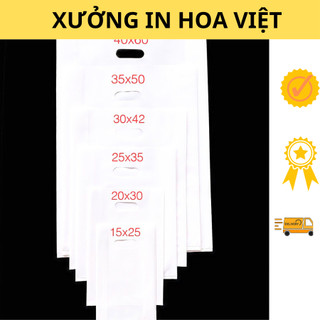 Túi nilon hột xoài PE màu trắng sứ hàng loại 1 bóng đẹp 1kg ( nhận in ấn thiết kế theo yêu cầu- free thiết kế)