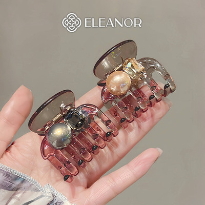 Kẹp tóc nữ Eleanor Accessories ngọc trai nhân tạo kẹp càng cua đính đá phụ kiện tóc 7732