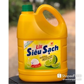 Nước Rửa chén Lix Siêu sạch Chanh 3,6kg