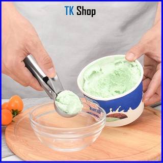 Muổng múc kem đa năng. Dụng cụ múc kem, trái cây bằng inox size vừa và lớn (Loại tốt) - 004