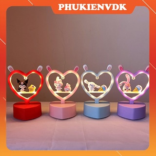 Đèn Ngủ Led Mini Để Đầu Giường Kuromi Cinnamoroll Melody Hello Kitty Dễ Thương