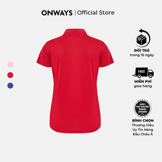 ONWAYS Áo Thun Nữ Thể Thao Nữ Nhanh Khô, Thoáng Mát COFFEE ZIP POLO