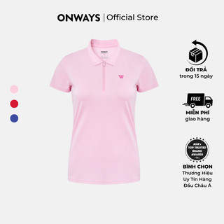 ONWAYS Áo Thun Nữ Thể Thao Nữ Nhanh Khô, Thoáng Mát COFFEE ZIP POLO