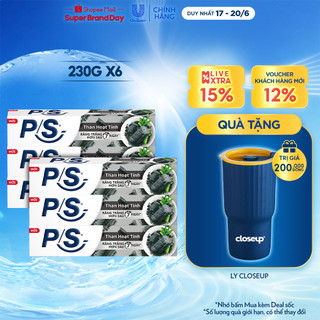 Bộ 6 Kem đánh răng P/S Răng Trắng Hơn Sau 7 Ngày 230g/hộp