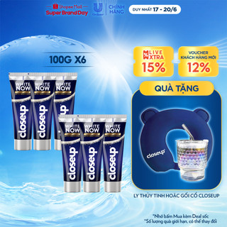 Combo 6 Kem đánh răng Closeup White Now 100g