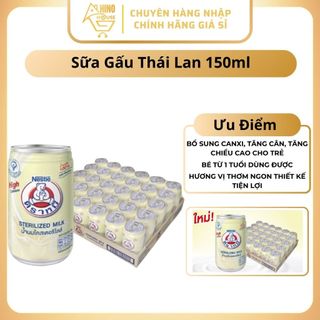 Thùng 30 Lon Sữa Gấu 150ml Thái Lan Thơm Ngon Tăng Cân Phát Triển Chiều Cao Giá Tốt - Hinohouse