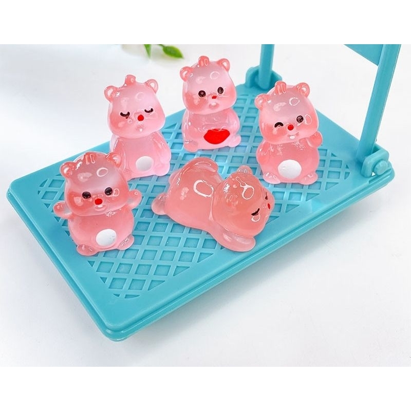 NUkids DIY Mô hình gấu loopy phát sáng cute dùng để trang trí tiểu cảnh diy,đồ chơi trẻ em