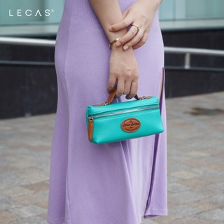 Túi da thật đựng mĩ phẩm lecas đẹp