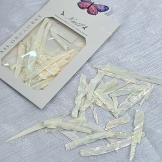 Phụ kiện xà cừ trắng mỏng trang trí nail