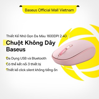 Chuột Bluetooth Không Dây Baseus 1600 DPI - Thiết Kế Gọn Nhẹ, Giảm Ồn, Tương Thích Đa Dạng Cho Máy Tính