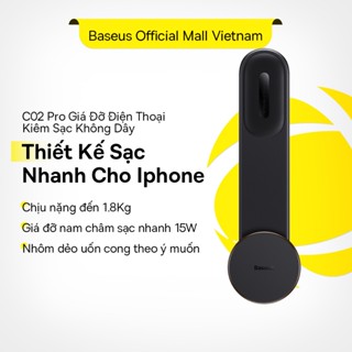 Baseus Giá Đỡ Điện Thoại Kiêm Sạc Không Dây Hít Nam Châm Trên Xe Hơi Cho iPhone 15 14 13 12
